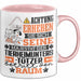 Tierheimunterstützer Geschenk Tasse Lustiger Spruch Erheben Sie Sich Der Tierheimunterstützer Betritt den Raum Rosa Trendation