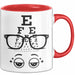 Optiker Tasse Geschenk Lustige Geschenkidee Spruch Für Seh Experten Rot Trendation