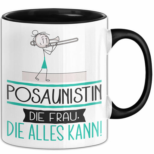 Posaunistin Geschenk Tasse Becher Die Frau Die Allen Kann Geschenkidee für eine Posaunistin Lustig Trendation