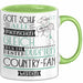 Country-Fan Geschenk Becher Tasse Gott Schuf Alle Menschen Gleich Nur Die Besten Durfeten Country-Fan Werden Geschenkidee Lustig Grün Trendation