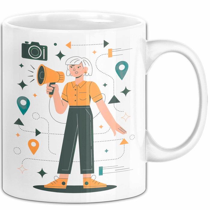 Reiseführer Tasse Geschenk Lustige Geschenkidee Spruch Für Reise Leiter Weiß Trendation