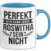 Roswitha Tasse Geschenk Perfekt Sein Kann Jeder Geschenkidee Geburtstag Blau Trendation