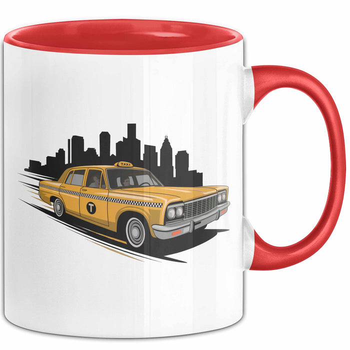 Taxifahrer Tasse Geschenkidee Berufskraftfahrer Lustiger Geschenkidee Lustig Rot Trendation