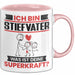 Stiefvater Tasse Geschenk für Stiefvater Geburtstag Lustiger Spruch Kaffee-Becher Was Ist Deine Superkraft Rosa Trendation