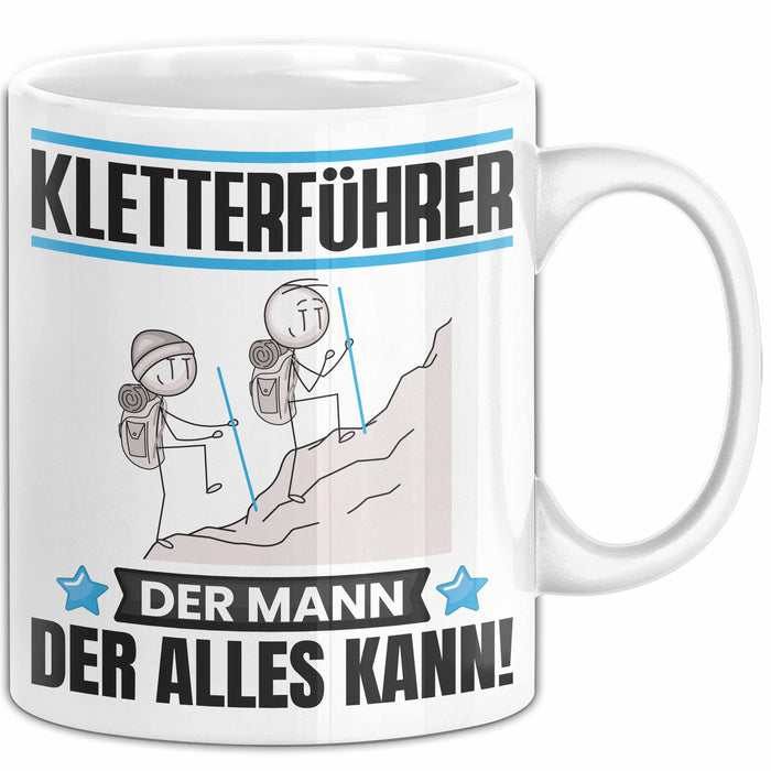 Kletterführer Tasse Geschenk für Kletterführer Der Mann Der Alles Kann Geschenkidee zum Geburtstag Weiß Trendation