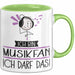 Geschenk für Musikfan Tasse Lustige Geschenkidee Geburtstag Ich Bin Musikfan Ich Darf Das Grün Trendation