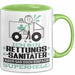 Rettungssanitäter Geschenk Tasse Ich Bin Rettungssanitäter Aber Sag Doch Einfach Superheld Lustige Geschenkdiee für Rettungssanitäter Kaffee-Becher Grün Trendation