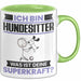 Hundesitter Tasse Geschenk für Hundesitter Geburtstag Lustiger Spruch Kaffee-Becher Was Ist Deine Superkraft Grün Trendation