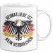 Deutscher Adler Vogel Tasse Geschenk Lustige Geschenkidee Spruch Heimat Liebheit Ist Kein Verbrechen Deutschland Eagle Weiß Trendation