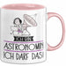 Geschenk für Astronomin Tasse Lustige Geschenkidee Geburtstag Ich Bin Astronomin Ich Darf Das Rosa Trendation