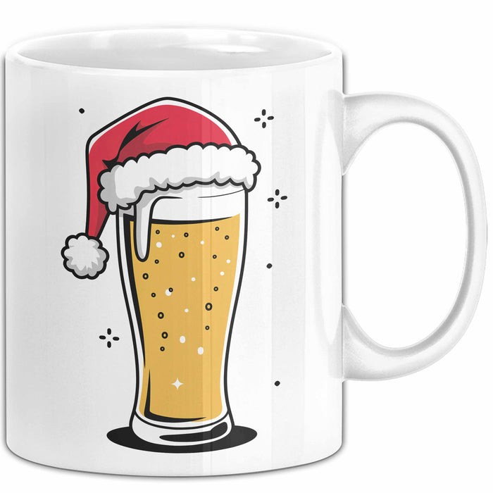 Bier Weihnachtsfeier Tasse Geschenk Lustige Geschenkidee Spruch Weiß Trendation