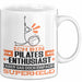 Pilates-Enthusiast Geschenk Tasse Ich Bin Pilates-Enthusiast Aber Sag Doch Einfach Superheld Lustige Geschenkdiee für Pilates-Enthusiast Kaffee-Becher Weiß Trendation