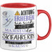 Skifahrerin Tasse Geschenk Lustiger Spruch Bitte Erheben Sie Sich Seine Majestät Die Skifahrerin Betritt Den Raum Rot Trendation