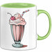 Milchshake Fan Tasse Geschenkidee Dessertgetränk Liebhaber Grün Trendation