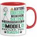 Model Geschenk Tasse Lustiger Spruch Erheben Sie Sich Der Model Betritt den Raum Rot Trendation