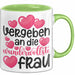 Valentinstag Tasse "Vergeben an die wundervollste Frau" Geschenkidee Grün Trendation