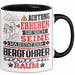 Bergführer Geschenk Tasse Lustiger Spruch Erheben Sie Sich Der Bergführer Betritt den Raum Schwarz Trendation