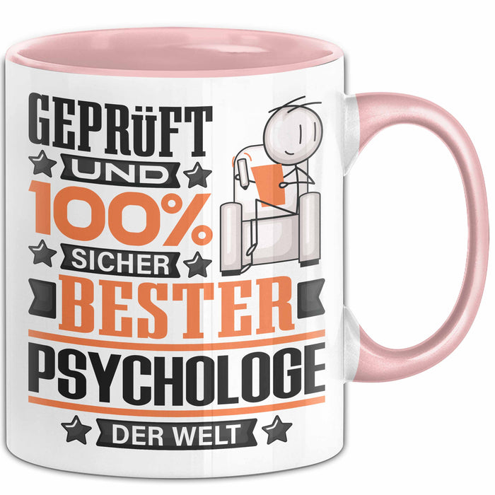 Psychologe Geschenk Lustiger Spruch für Psychologe Geschenkidee Bester Psychologe Der Welt Rosa Trendation