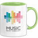 DJ Musik Equalizer EDM Party Tasse Geschenk Lustige Geschenkidee Spruch Musik Ist Meine Therapie Grün Trendation