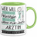 Ärztin Tasse Geschenk Spruch Wer Will Schon Prinzessin Sein Wenn Man Auch Ärztin Sein Kann Grün Trendation