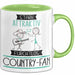 Country-Fan Tasse Geschenk Becher Stark Attraktiv Furchtlos Country-Fan Lustige Geschenkidee Grün Trendation