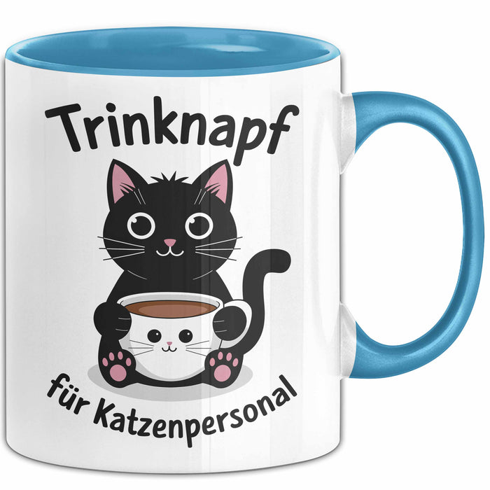 Katzen Tasse Geschenk Trinknapf Fuer Katzenpersonal Geschenkidee Lustig