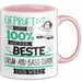 Beste Drum-and-Bass-DJane Der Welt Tasse Geschenk für Eine Drum-and-Bass-DJane Geprüft Und Sicher Geschenkidee Geburtstag Weihnachten Rosa Trendation