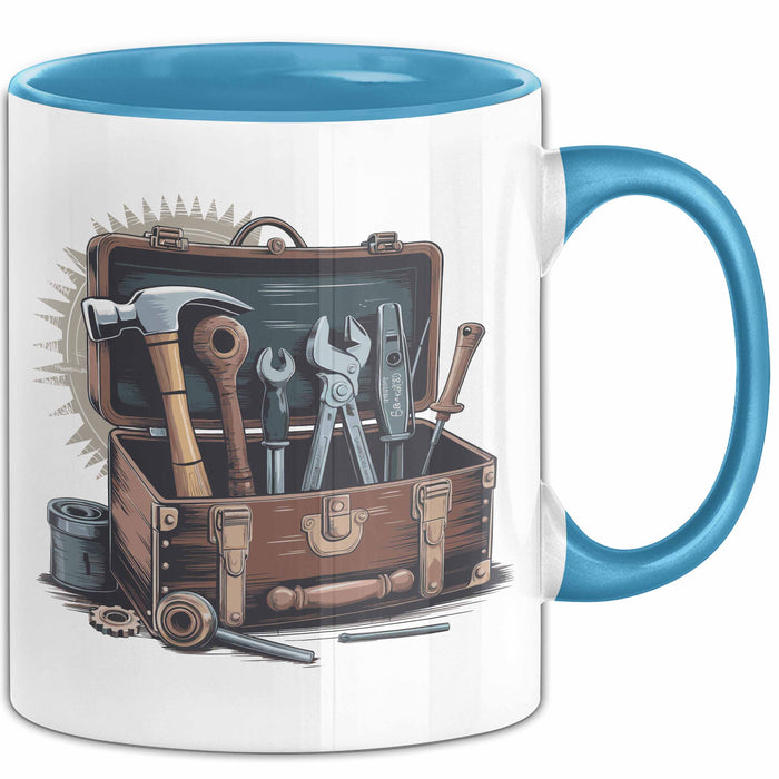 Handwerker Tasse Geschenkidee für Reparaturexperten Blau Trendation