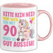 90. Geburtstag Tasse Frauen Geschenk Bitte Nur Kein Neid Nur Weil Ich mit 90 Noch So Gut Aussehe Mama Oma Rosa Trendation