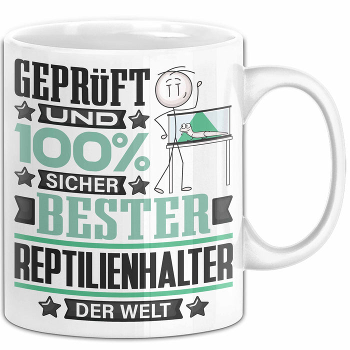 Reptilienhalter Geschenk Lustiger Spruch für Reptilienhalter Geschenkidee Bester Reptilienhalter Der Welt Weiß Trendation