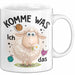 Schaf Tasse Geschenkidee Komme Was Wolle Ich Sheep That Weiß Trendation