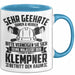 Klempner Tasse Geschenk Männer Geschenkidee Sehr Geehrte Damen Und Herren Blau Trendation