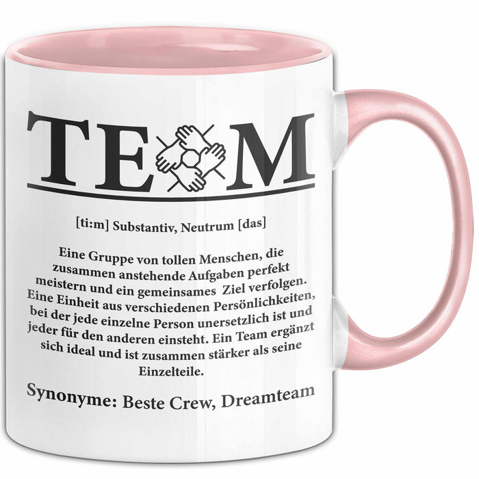 Bürokollege Tasse Geschenkidee Team Definition Kollege Rosa Trendation