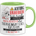 Tierheimunterstützerin Tasse Geschenk Lustiger Spruch Bitte Erheben Sie Sich Seine Majestät Die Tierheimunterstützerin Betritt Den Raum Grün Trendation