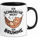 Schlafendes Bier Tasse Geschenk Lustige Geschenkidee Spruch Ich Schnarche Nicht Ich Brumme Schwarz Trendation