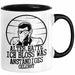 Alter Hätte Ich Bloß Was Anständiges Gelernt Tasse Geschenk Lustiger Spruch Bürotasse Geschenkidee Sprüche Männer Kaffee-Becher Schwarz Trendation
