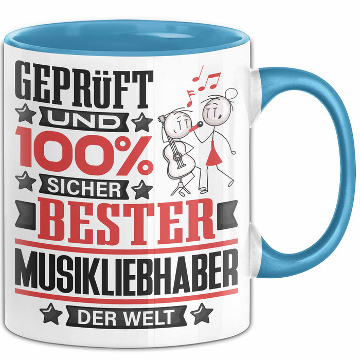 Musikliebhaber Geschenk Lustiger Spruch für Musikliebhaber Geschenkidee Bester Musikliebhaber Der Welt Blau Trendation
