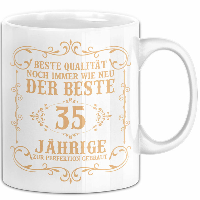 35er Geburtstag Geschenk Männer Vater Mann Noch Immer Der Beste 35-Jährige Zur Perfektion Gebraut Opa Weiß Trendation