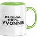 Yvonne Tasse Original 100% Yvonne Geschenk Grün Trendation