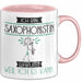 Saxophonistin Tasse Geschenk Ich Bin Saxophonistin Warum Weil Ich Es Kann Geschenkidee Geburtstag Rosa Trendation