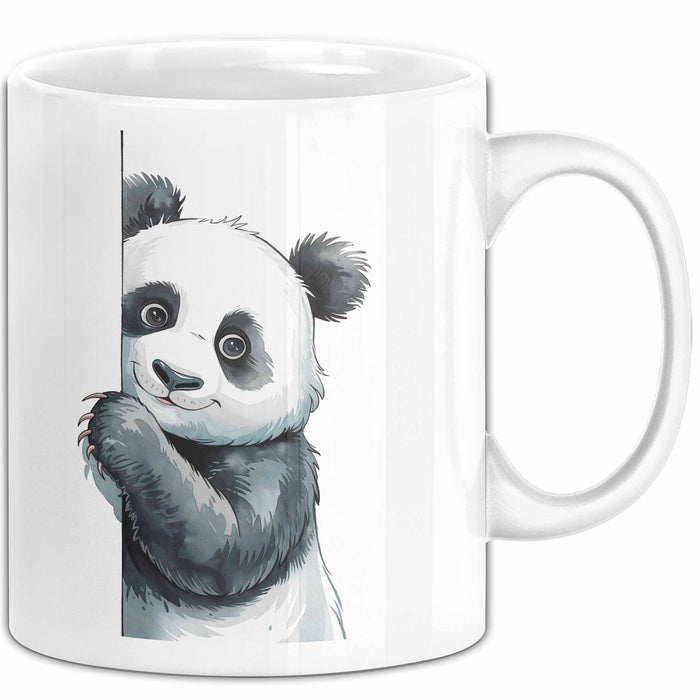 Süßer Panda Tasse Geschenk Lustige Geschenkidee Spruch Weiß Trendation