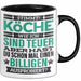Koch Tasse Geschenk Köche Sind Teuer Lustiger Spruch Geschenkidee Schwarz Trendation