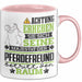 Pferdefreund Geschenk Tasse Lustiger Spruch Erheben Sie Sich Der Pferdefreund Betritt den Raum Rosa Trendation