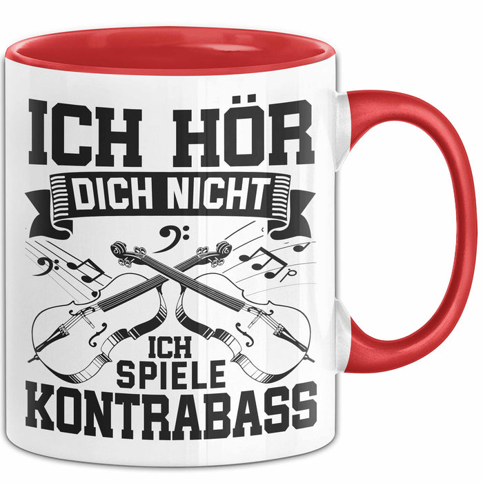 Kontrabass Tasse Geschenk Musiker Cellospieler Violoncello Musiklehrer Rot Trendation