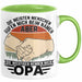 Opa Tasse Geschenk Bester Opa Geschenkidee Kaffee-Becher Geburtstag Die Meisten Menschen Rufen Mich Beim Namen Aber Die Wichtigsten Nennen Mich Opa Kaffee-Becher Grün Trendation