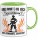 Feuerwehrmann Tasse Geschenk 3 Worte Die Mich Glücklich Machen Mit Atemschutz Ausrüsten Grün Trendation