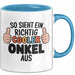 Onkel Nichte Neffe Tasse Geschenk Lustige Geschenkidee Spruch So Sieht Ein Richtig Cooler Onkel Aus Blau Trendation