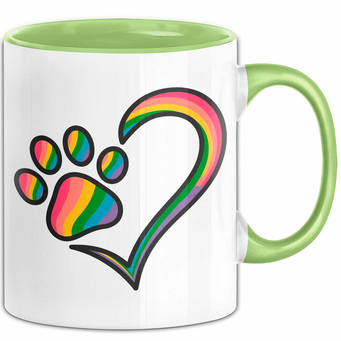 Hund Tierliebhaber Tasse Geschenk Lustige Geschenkidee Spruch Grün Trendation