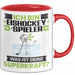 Eishockeyspieler Tasse Geschenk für Eishockeyspieler Geburtstag Lustiger Spruch Kaffee-Becher Was Ist Deine Superkraft Rot Trendation