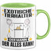 ExotischeTierhalter Tasse Geschenk für ExotischeTierhalter Der Mann Der Alles Kann Geschenkidee zum Geburtstag Grün Trendation